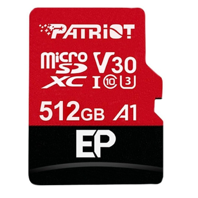 Карта пам'яті Patriot 512GB microSD class 10 UHS-I U3 (PEF512GEP31MCX)
