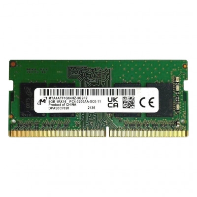 Модуль пам'яті для ноутбука SoDIMM DDR4 8GB 3200 MHz Micron (MTA4ATF1G64HZ-3G2F1)