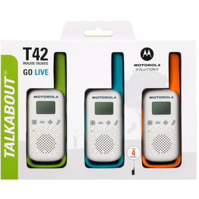 Портативна рація Motorola TALKABOUT T42 Triple Pack (B4P00811MDKMAW)