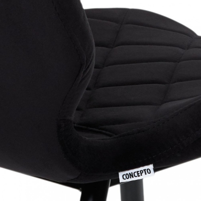 Кухонний стілець Concepto Diamond чорний (DC450FA-F35-BLACK)