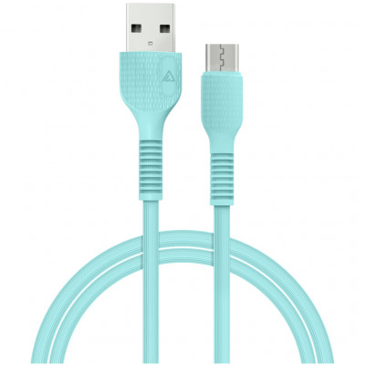 Дата кабель USB 2.0 AM to Micro 5P 1.2m AL-CBCOLOR-M1MT Mint ACCLAB (1283126518140)