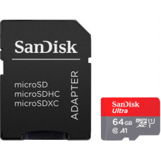 Карта пам'яті SanDisk 64GB microSD class 10 UHS-I Ultra (SDSQUAB-064G-GN6MA)