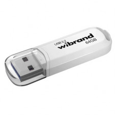 USB флеш накопичувач Wibrand 64GB Marten White USB 3.2 Gen 1 (USB 3.0) (WI3.2/MA64P10W)