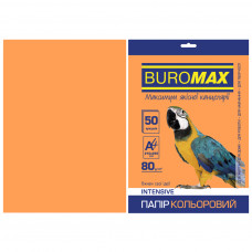 Папір Buromax А4, 80g, INTENSIVE orange, 50sh (BM.2721350-11)