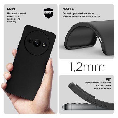 Чохол до мобільного телефона Armorstandart Matte Slim Fit Xiaomi Redmi A3 Camera cover Black (ARM74444)