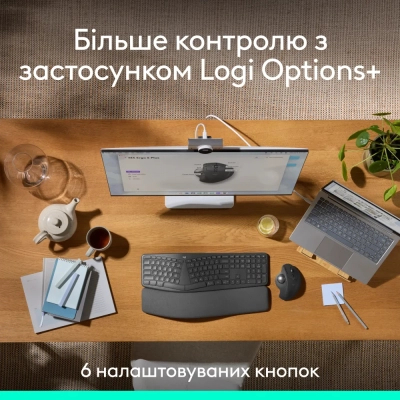 Мишка Logitech MX Ergo S Bluetooth Graphite (910-007260)