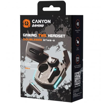 Навушники Canyon GTWS-2 Gaming Black (CND-GTWS2B)