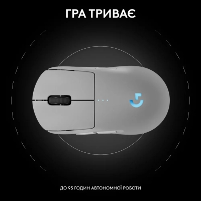 Мишка Logitech G Pro 2 Lightspeed Wireless White (910-007302)