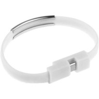 Дата кабель USB 2.0 AM to Micro 5P 0.2m браслет white Extradigital (KBU1781)