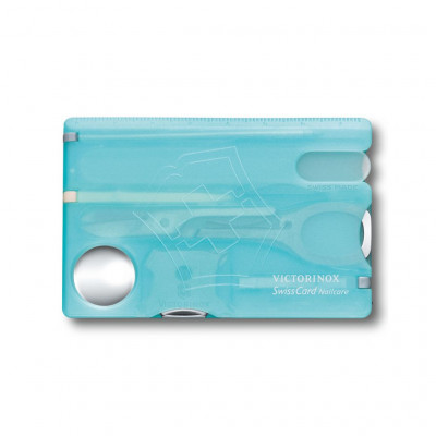 Ніж Victorinox SwissCard NailCare Transparent Blue (0.7240.T21)