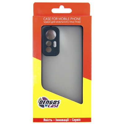 Чохол до мобільного телефона Dengos Matte Xiaomi 12 Lite (black) (DG-TPU-MATT-127)