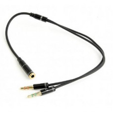 Кабель мультимедійний Jack 3.5mm F to 2 x Jack 3.5mm M Cablexpert (CCA-418M)