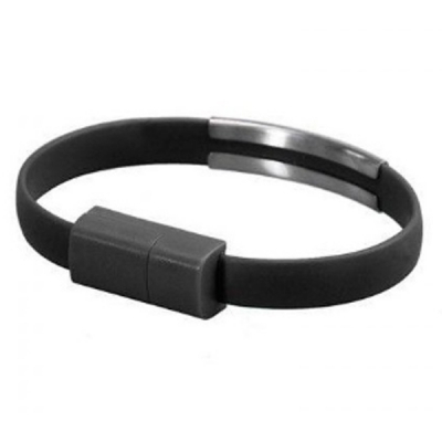 Дата кабель USB 2.0 AM to Micro 5P 0.2m браслет black Extradigital (KBU1783)