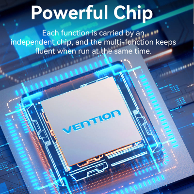Концентратор Vention USB 3.1 Type-C to HDMI/USB 3.0x3/SD/TF/PD 100W 7-in-1 (TOPHB)