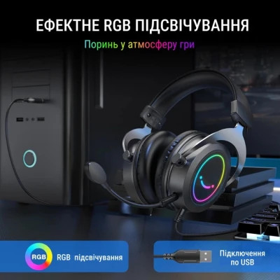 Навушники Fifine H3 RGB Black (H3)