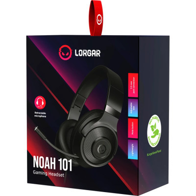 Навушники Lorgar Noah 101 Gaming 3.5 мм Black (LRG-GHS101B)