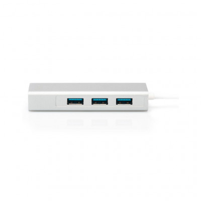 Концентратор Digitus USB-C - USB 3.0 3 Port Hub + Gigabit Ethernet (DA-70255)