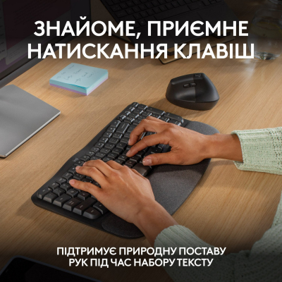 Клавіатура Logitech Wave Keys For Business Bluetooth/Wireless UA Black (920-012334)