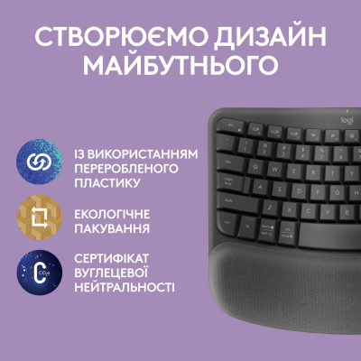 Клавіатура Logitech Wave Keys For Business Bluetooth/Wireless UA Black (920-012334)
