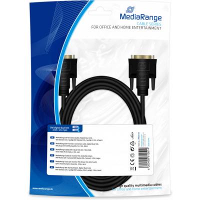 Кабель мультимедійний DVI to DVI 24+1pin, 2.0m Mediarange (MRCS129)