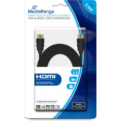 Кабель мультимедійний HDMI to HDMI 5.0m V2.0 Mediarange (MRCS158)