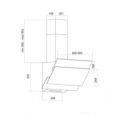 Витяжка кухонна Pyramida MSH 60 SRC (650) GBL