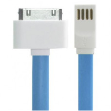 Дата кабель USB 2.0 AM to Apple 30pin 1.0m Gold Edition Blue Gelius (36486)