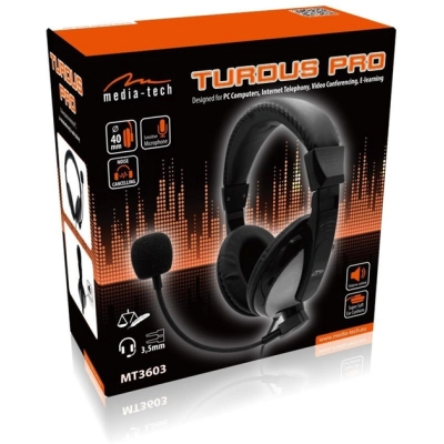 Навушники Media-Tech Turdus Pro Black (MT3603)