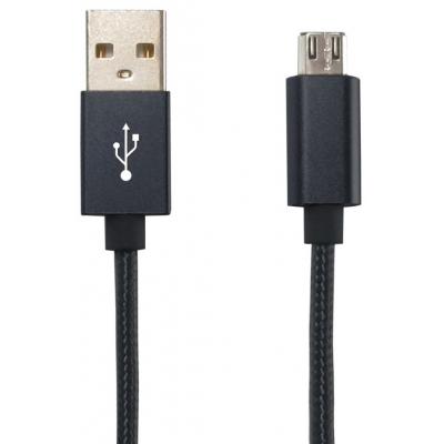 Дата кабель USB 2.0 AM to Micro 5P Metallic Edition Black Gelius (36491)