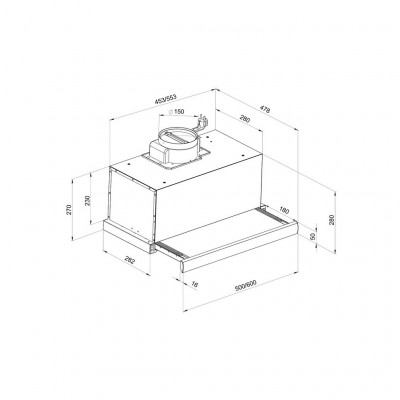 Витяжка кухонна Pyramida TL 60 (1100) WH T