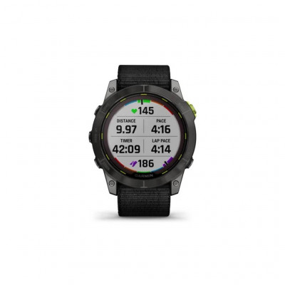 Смарт-годинник Garmin Enduro 2, Saph, Carbon GrayDLC Ti w/Black UltraFit Band, GPS (010-02754-01)