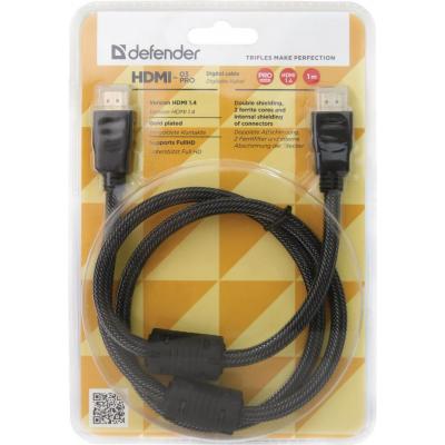 Кабель мультимедійний HDMI to HDMI 1.0m HDMI-03PRO Defender (87340)