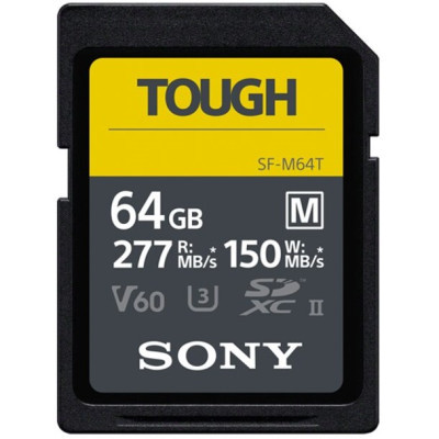 Карта пам'яті Sony 64GB SDXC class 10 UHS-II U3 V60 Tough (SFM64T.SYM)