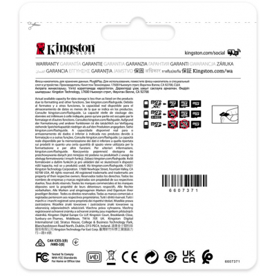 Карта пам'яті Kingston 8GB microSDHC class 10 UHS-I V30 A1 (SDCIT2/8GBSP)