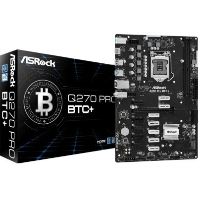 Материнська плата ASRock Q270 PRO BTC+