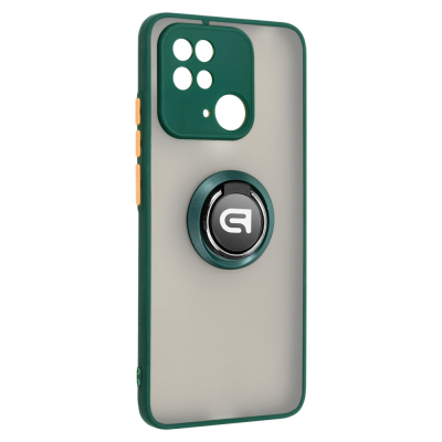 Чохол до мобільного телефона Armorstandart Frosted Matte Ring Xiaomi Redmi 10C Dark Green (ARM68367)
