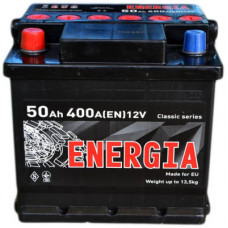 Акумулятор автомобільний ENERGIA 50Ah (+/-) (400EN) (22384)
