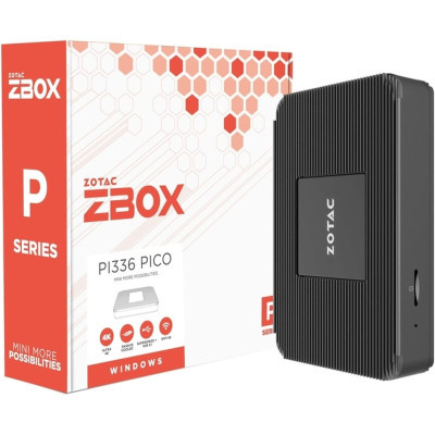 Комп'ютер Zotac PI336 pico / Celeron N6211, 4GB LPDDR4x onboard, 128GB eMMC, WIFI, BT, DP/HDMI, W11Pro (ZBOX-PI336-W5C)