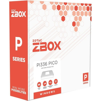 Комп'ютер Zotac PI336 pico / Celeron N6211, 4GB LPDDR4x onboard, 128GB eMMC, WIFI, BT, DP/HDMI, W11Pro (ZBOX-PI336-W5C)
