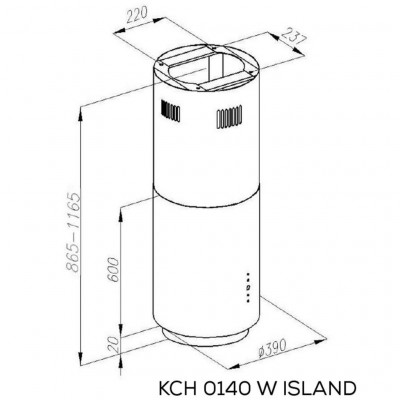 Витяжка кухонна Kernau KCH 0140 W ISLAND