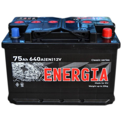 Акумулятор автомобільний ENERGIA 75Ah Ев (-/+) (640EN) (22388)