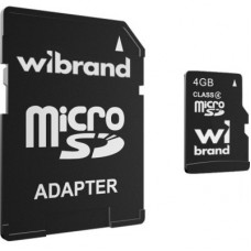 Карта пам'яті Wibrand 4GB microSD class 4 (WICDC4/4GB-A)