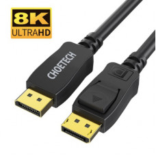 Кабель мультимедійний Display Port to Display Port 2.0m V1.4 8K 60Hz Choetech (XDD01-BK)