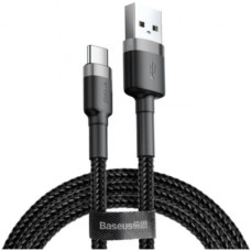 Дата кабель USB 2.0 AM to Type-C 3.0m 3A Gray-Black Baseus (CATKLF-UG1)