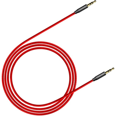 Кабель мультимедійний Jack 3.5mm Yiven M30 M/M 1.5m red-black Baseus (CAM30-C91)