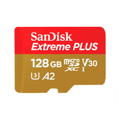 Карта пам'яті SanDisk 128GB microSD class 10 V30 Extreme PLUS (SDSQXBD-128G-GN6MA)