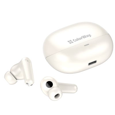 Навушники ColorWay Slim TWS-1 Earbuds Long Life Beige (CW-TWS1BE)