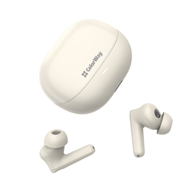 Навушники ColorWay Slim TWS-1 Earbuds Long Life Beige (CW-TWS1BE)