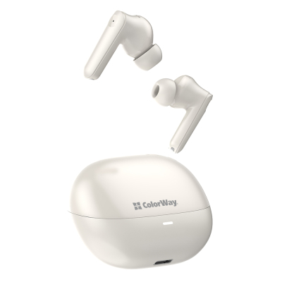 Навушники ColorWay Slim TWS-1 Earbuds Long Life Beige (CW-TWS1BE)
