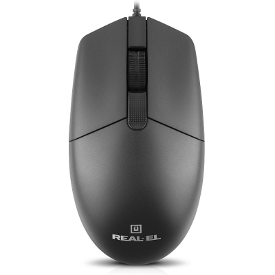 Мишка REAL-EL RM-210 USB Black (EL123200036)
